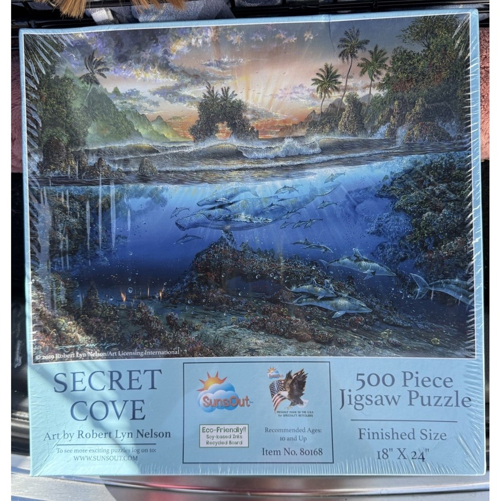 [NEW SEALED] Secret Cove 500 Piece Puzzle - Suns Out, Art By Robert Lyn Nelson